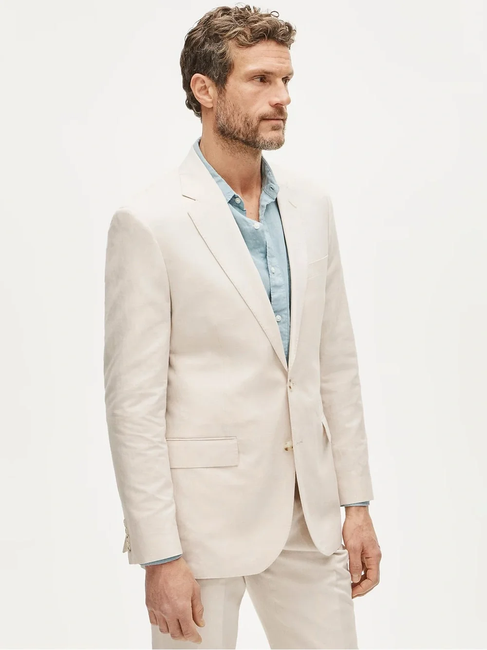 J. CREW Ludlow Slim-fit suit jacket in Baird McNutt Irish cotton-linen 40 R $298 - Picture 3 of 10